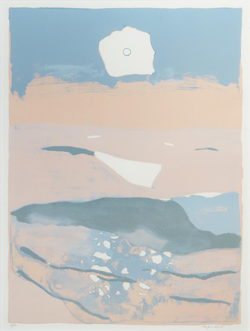 Fairfield Porter, Am. 1907 - 1975, "Sunrise",: Fairfield PorterAm. 1907 - 1975"Sunrise", 1974Color Lithograph on Arches Paper, Framed Under GlassSigned l.r 30" x 20" Framed
