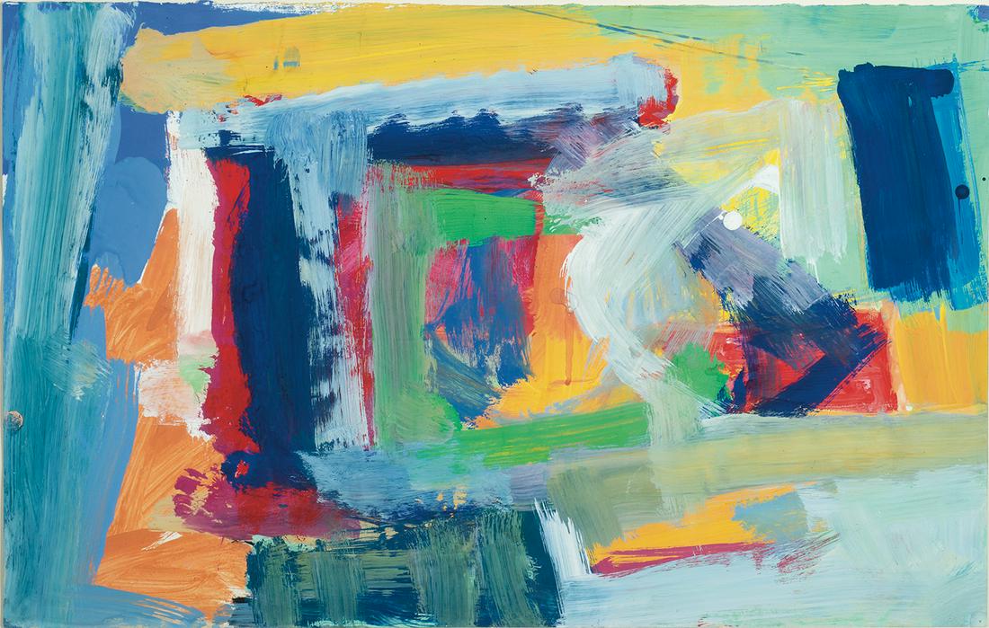 Melville Price, Untitled (Black Warrior Series) c. 1962: Melville Price Am. 1920-1970 Untitled (Black Warrior Series) c. 1962 Gouache on paper, framed under glass Estate stamp on verso 14.25" x 22.5" sight, 18" x 26.25" framed Estate of the Artist, Private