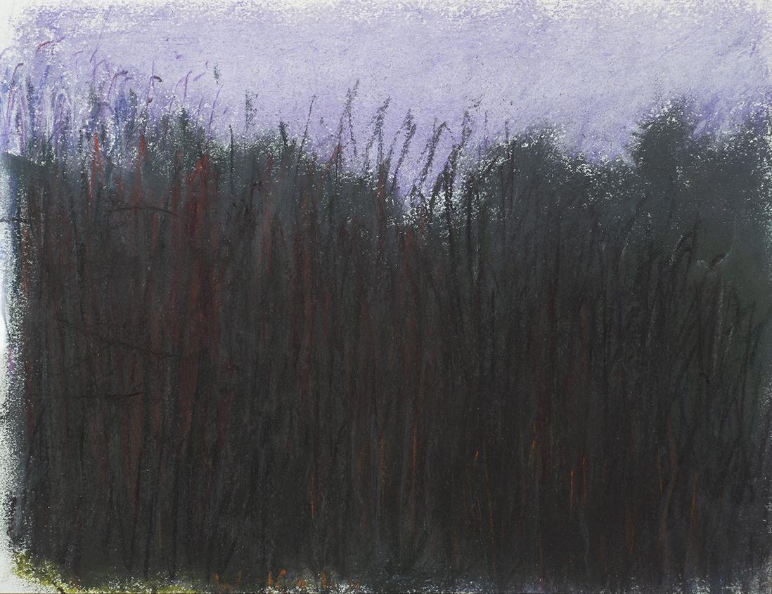 Wolf Kahn (Am. 1927-2020) - Purple and Black -: Wolf KahnAm. 1927-2020Purple and BlackPastel on paper, framed under glassSigned l.l. 8 3/4" x 11 1/4" sight, 14 3/8" x 17 1/4" framedProvenance: Private Collection New York City