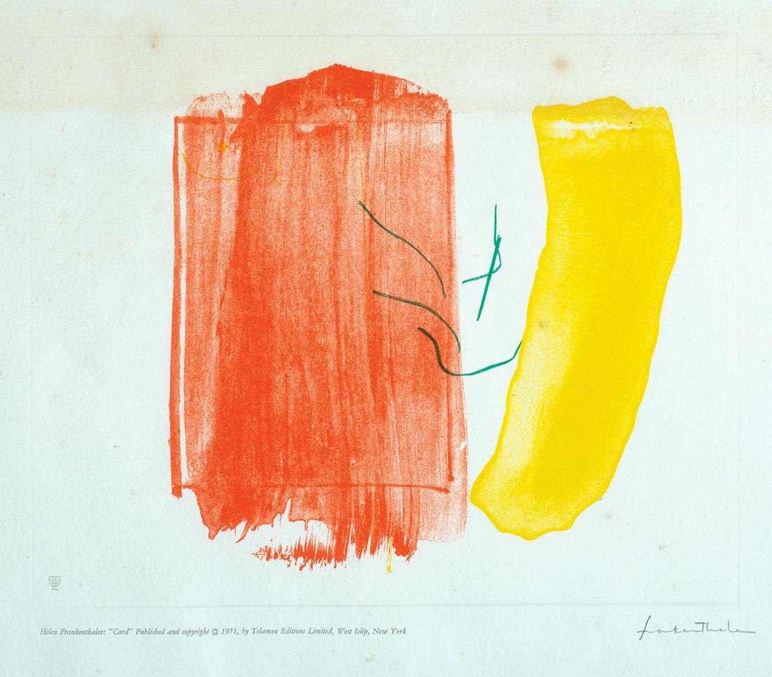 Helen Frankenthaler, "Card" 1971, Offset lithograph (1 of 4)