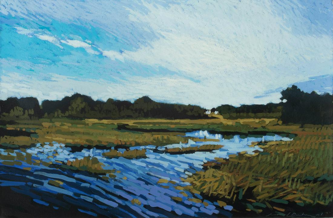 James Linehan (Am. b. 1953), "Morning Marsh" 1991 (1 of 4)