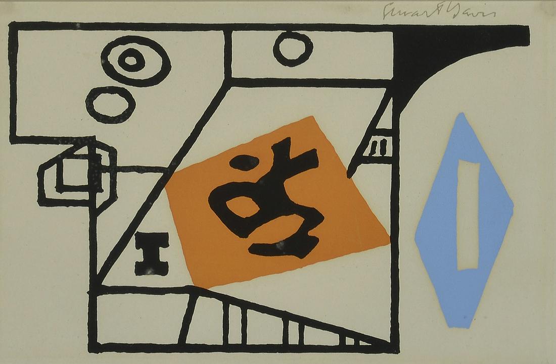 Stuart Davis (Am. 1892-1964), "Ivy League" Silkscreen i (1 of 4)