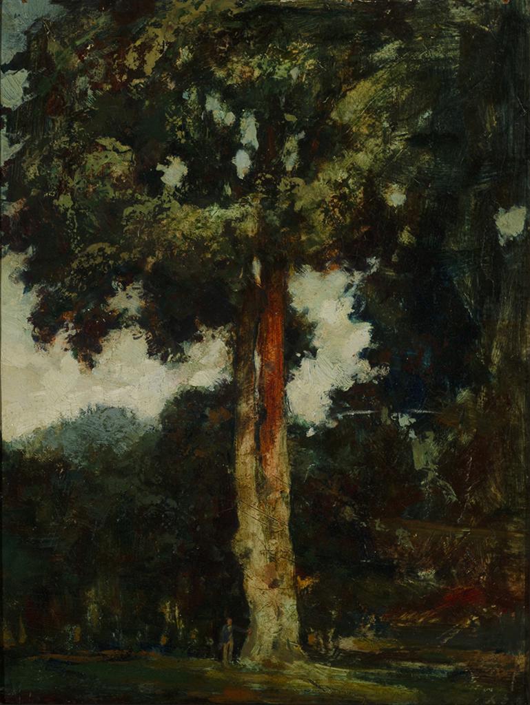 20th Century American School, Figure Beside Tree (1 of 2)