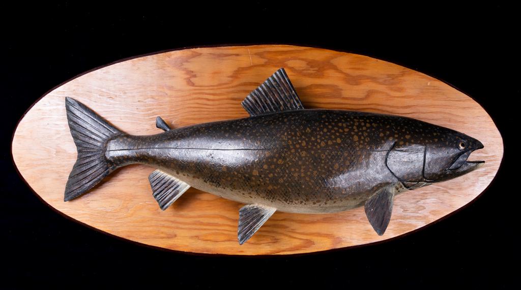 Lawrence Irvine, Trout IV, Woodcarving (1 of 2)