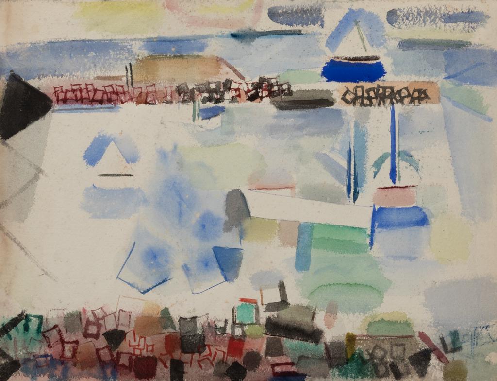 Henry Kallem, "Monhegan Harbor, 1", Watercolor on (1 of 3)