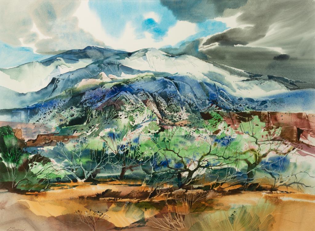 Laurence Philip Sisson, "Orchard Nambe", Watercolor on (1 of 6)
