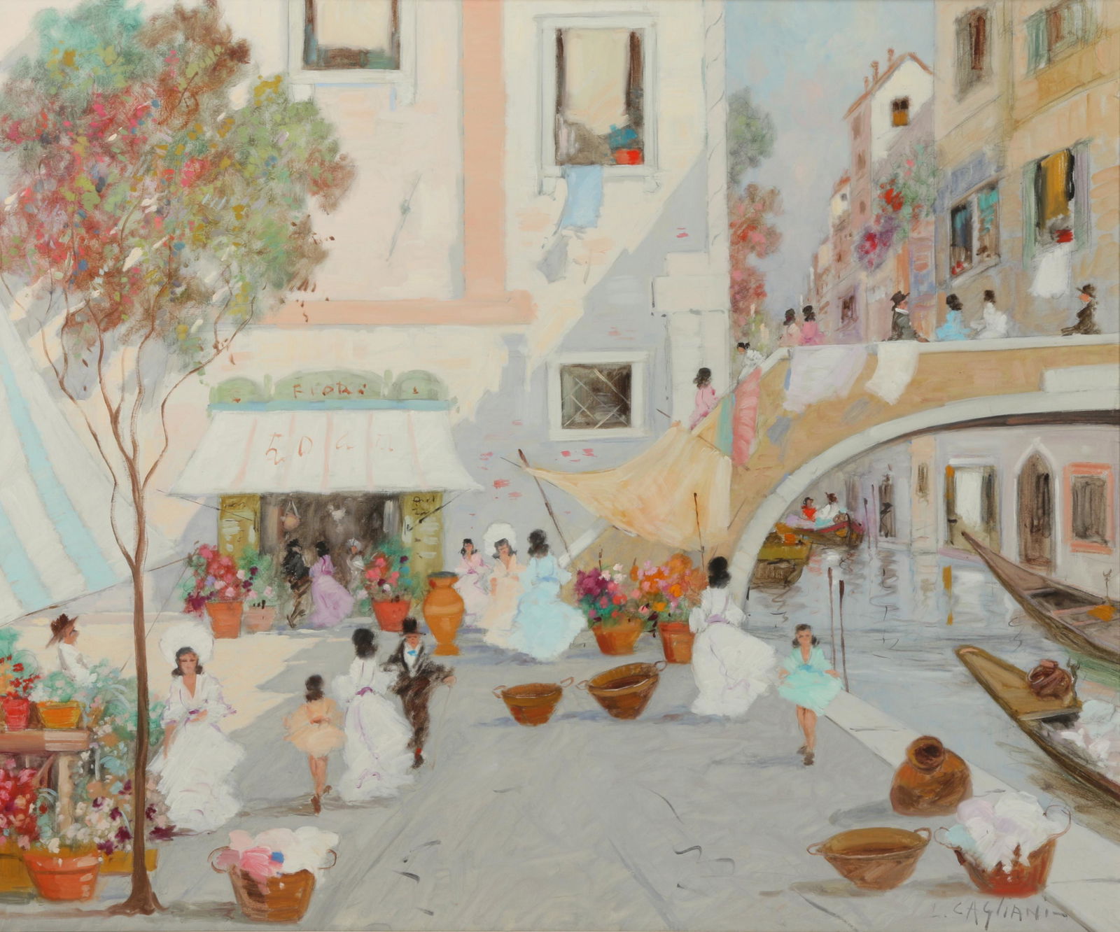 Luigi Cagliani, It. 1910-1987, Venetian Scene (1 of 5)