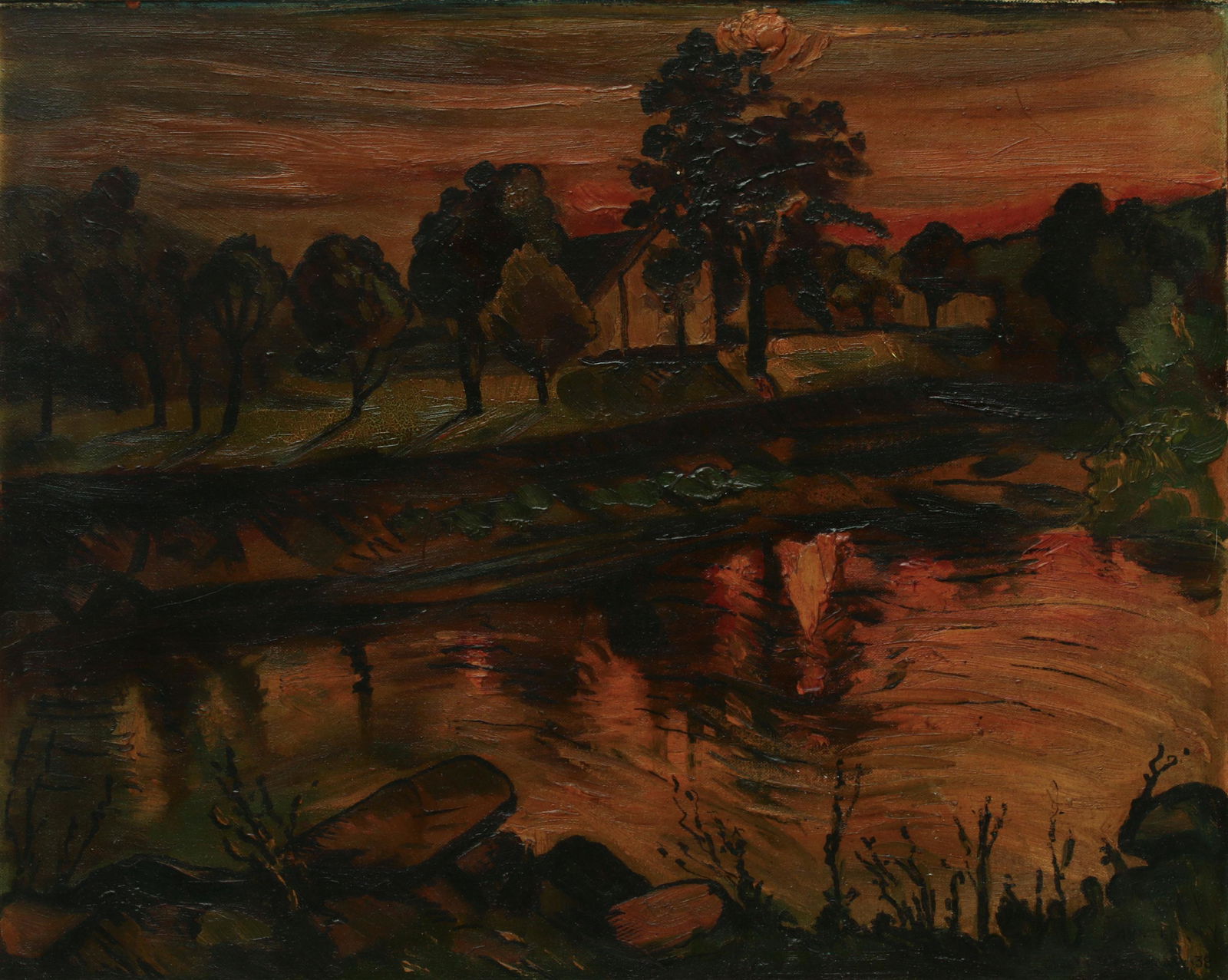 Charles M. Weissman, Am. 20th Century, "Hunter N. Y." (1 of 3)