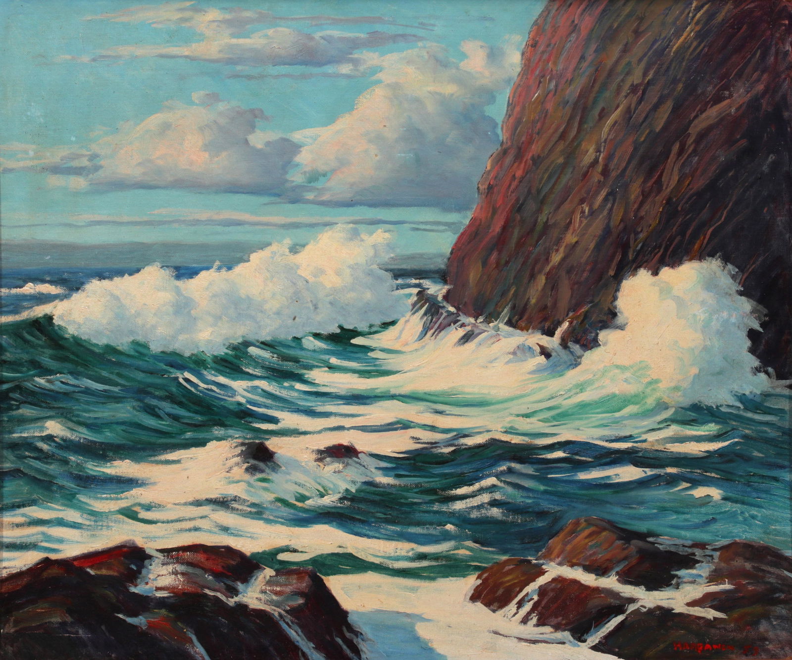 John Nichols Haapanen, Am. 1891-1968, "Monhegan Rock" (1 of 5)