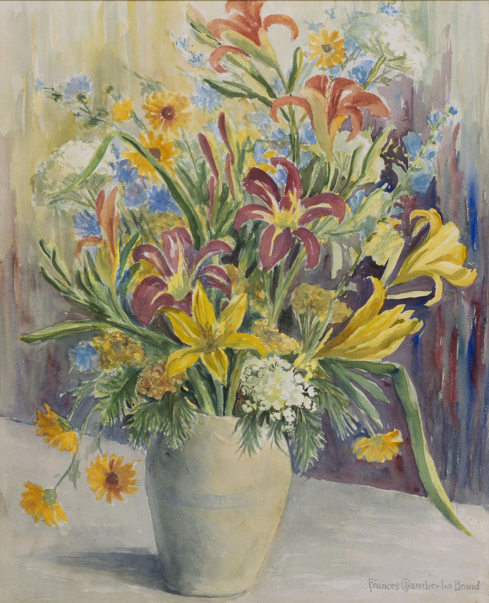Frances Chamberlin Brand, Am. 20th Century, Flowers (1 of 4)