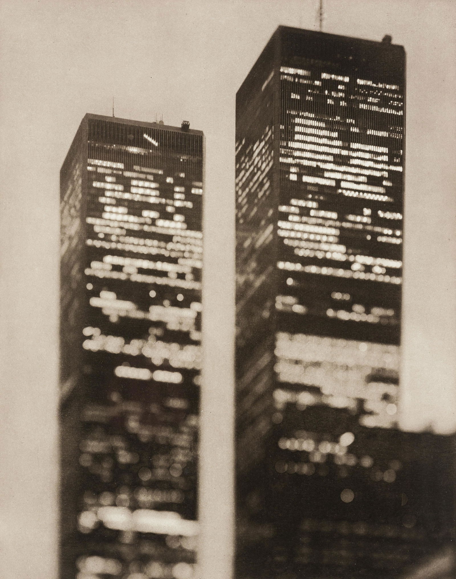 Tom Baril (Am. b. 1952), World Trade Center, Twin Towers (Manhattan Portfolio), 1999, Photogravure, (1 of 5)