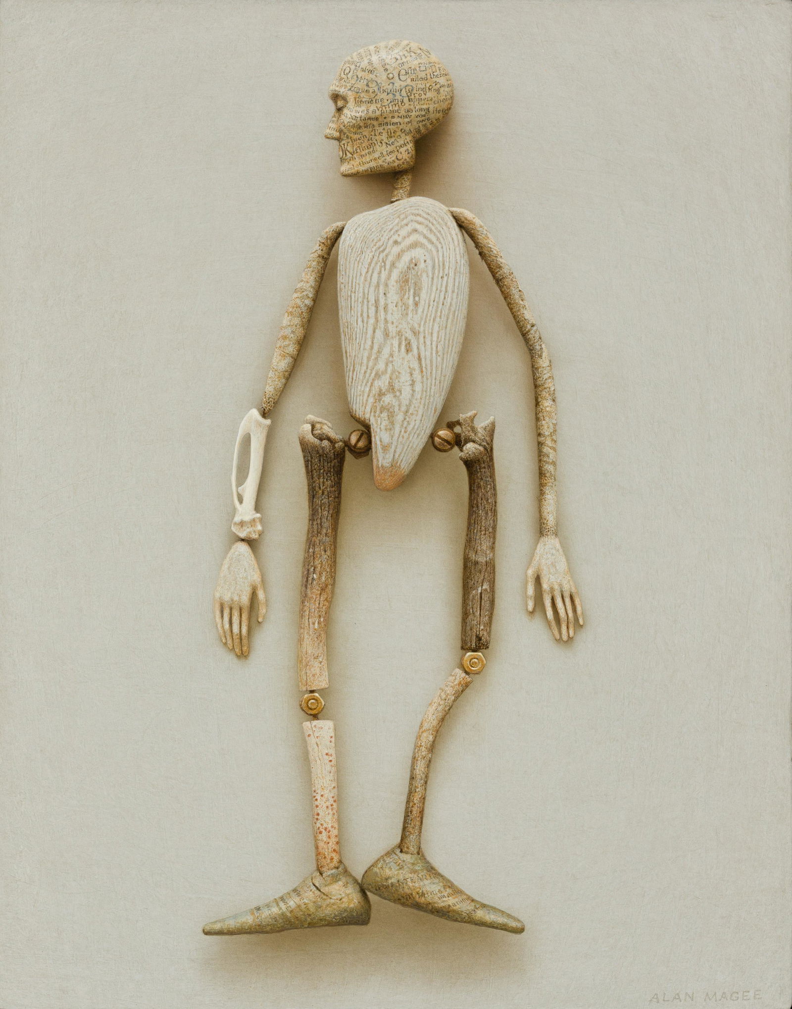 Alan Magee (Am. b. 1947), "An Exact Anatomy II" 2006, Acrylic on panel, framed: Alan Magee (Am. b. 1947) "An Exact Anatomy II" 2006 Acrylic on panel, framed Artist's label, Forum Gallery exhibition labels and inscribed "To: Ryan Spay" verso 11 1/4" x 14 1/4" actual, 22 1/4" x 19