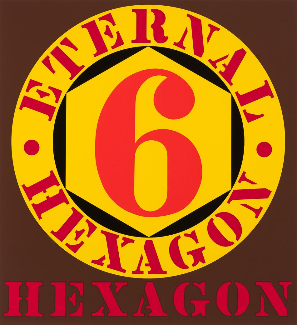 Robert Indiana (Am. 1928-2018), "Eternal Hexagon" from X+X Portfolio, Screenprint on paper (1 of 4)