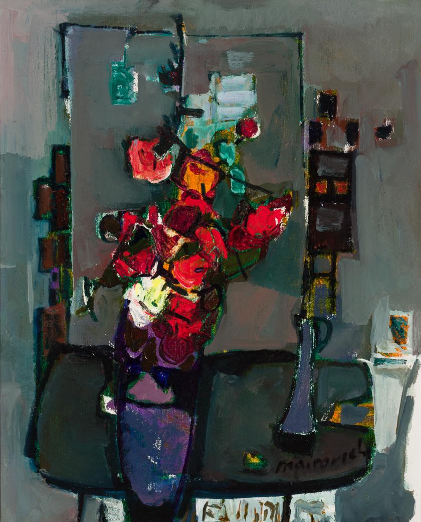 Zvi Mairovich (Israeli 1911-1973), Still Life, Oil on canvas, framed (1 of 4)