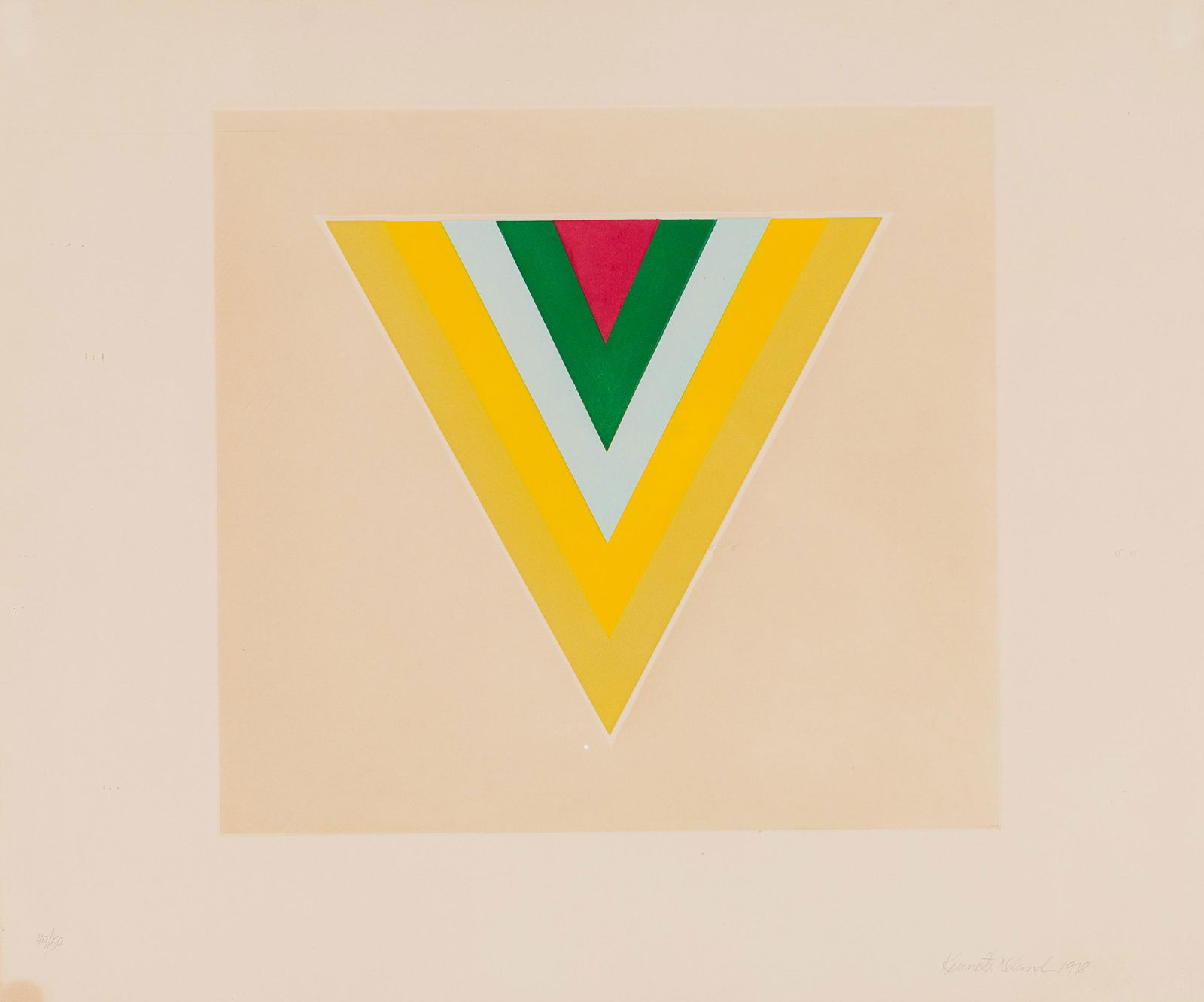 Kenneth Noland (Am. 1924-2010), Echo, 1978, Colored lithograph, framed under glass (1 of 7)