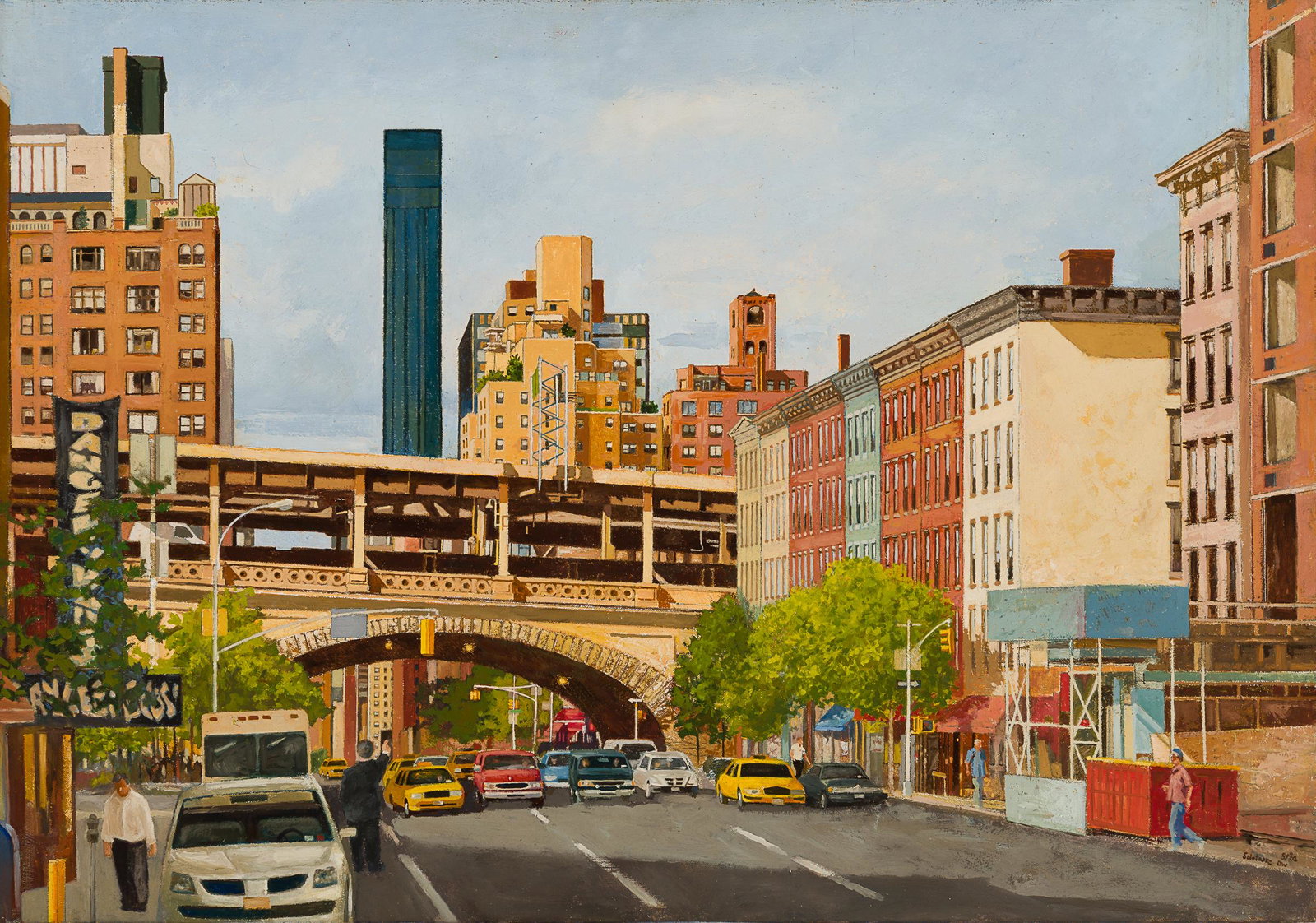 Robert Solotaire (Am. 1930-2008), 59th Street Bridge 1st Ave, 2006, Oil on canvas, framed (1 of 5)