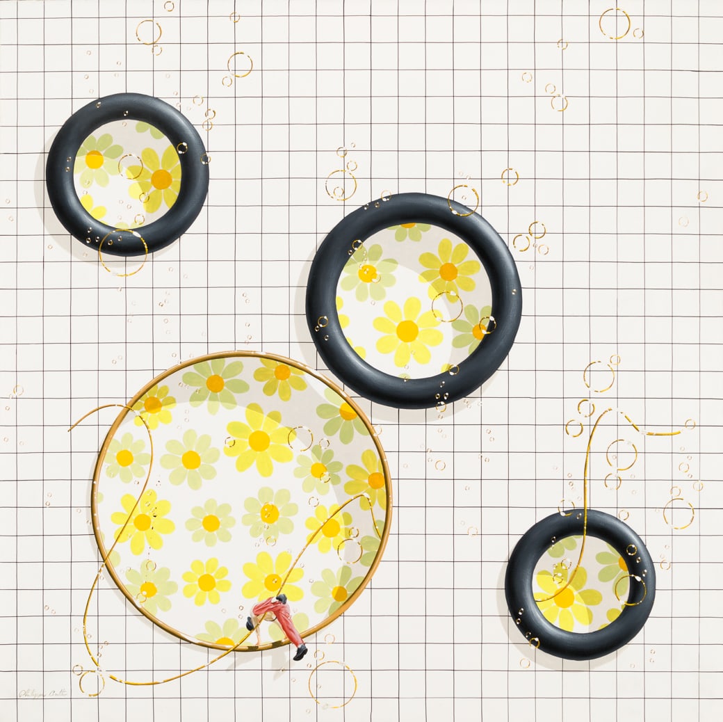 Philippe Bertho (Fr. b. 1970), Saute Mouton (Leapfrog), Acrylic on canvas, framed (1 of 5)