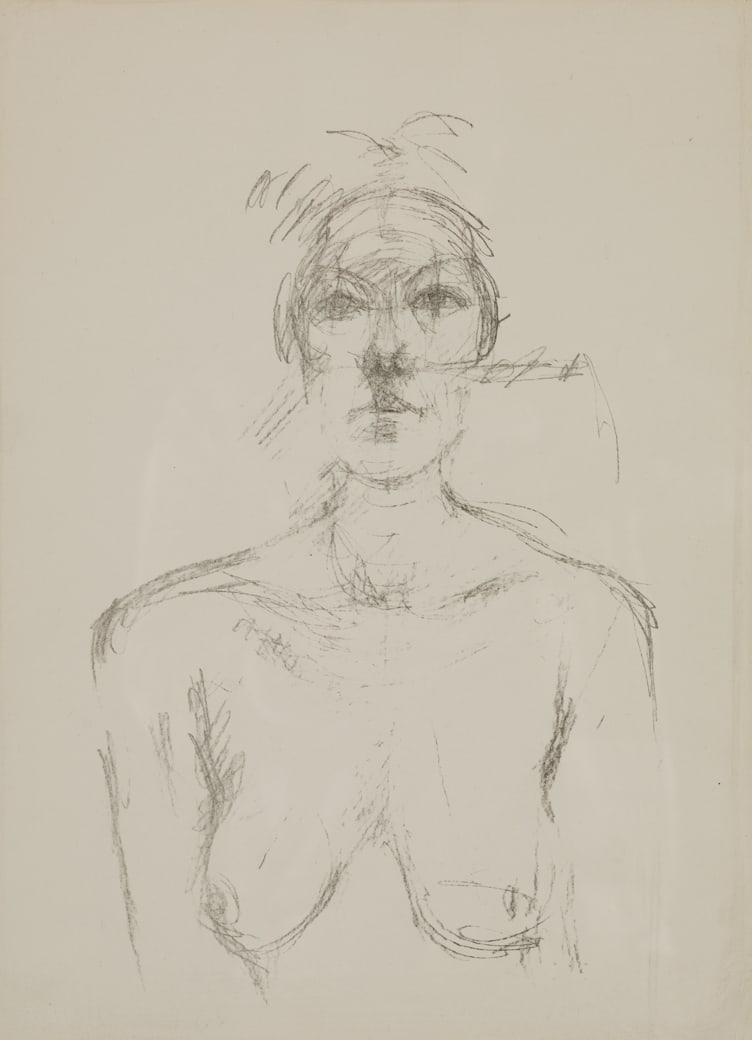 Alberto Giacometti (It. 1901-1966), Bust, Lithograph, framed under glass (1 of 5)