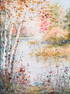 Sylvia Dyer (Am. 20th Century), "A Quiet Time" Nequasset Lake, Acrylic on panel, framed