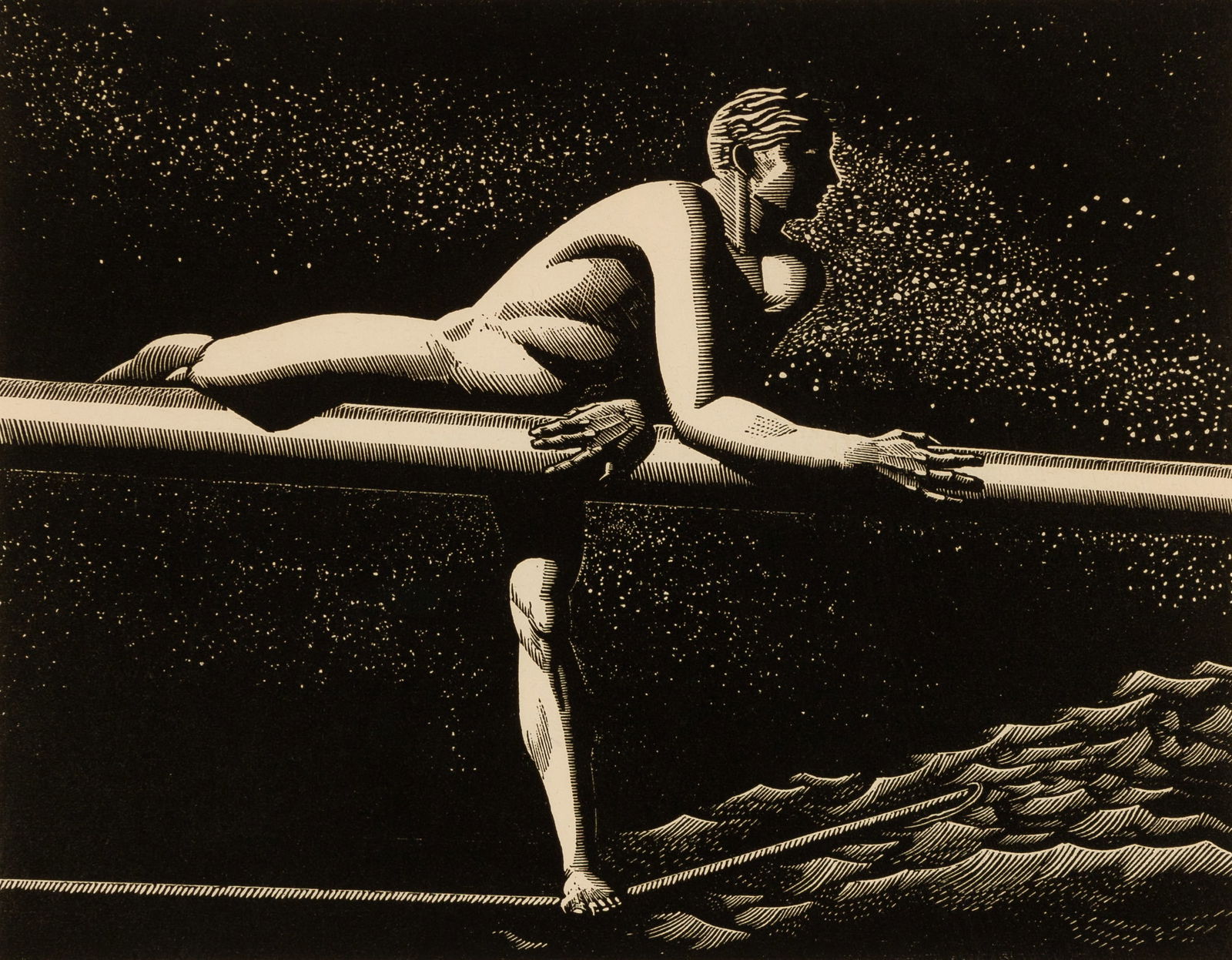 Rockwell Kent (Am. 1882-1971), Bowsprit, 1930, Wood engraving, framed under glass (1 of 4)