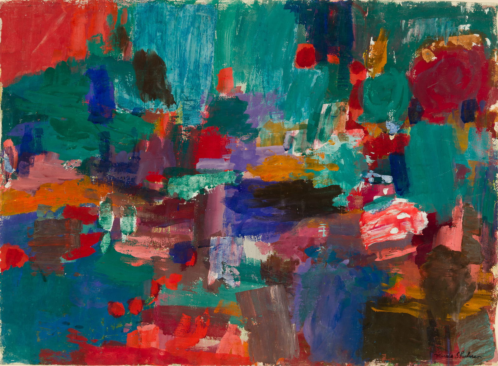 Morris Shulman (Am. 1912-1978), Casein on paper, framed under glass (1 of 5)