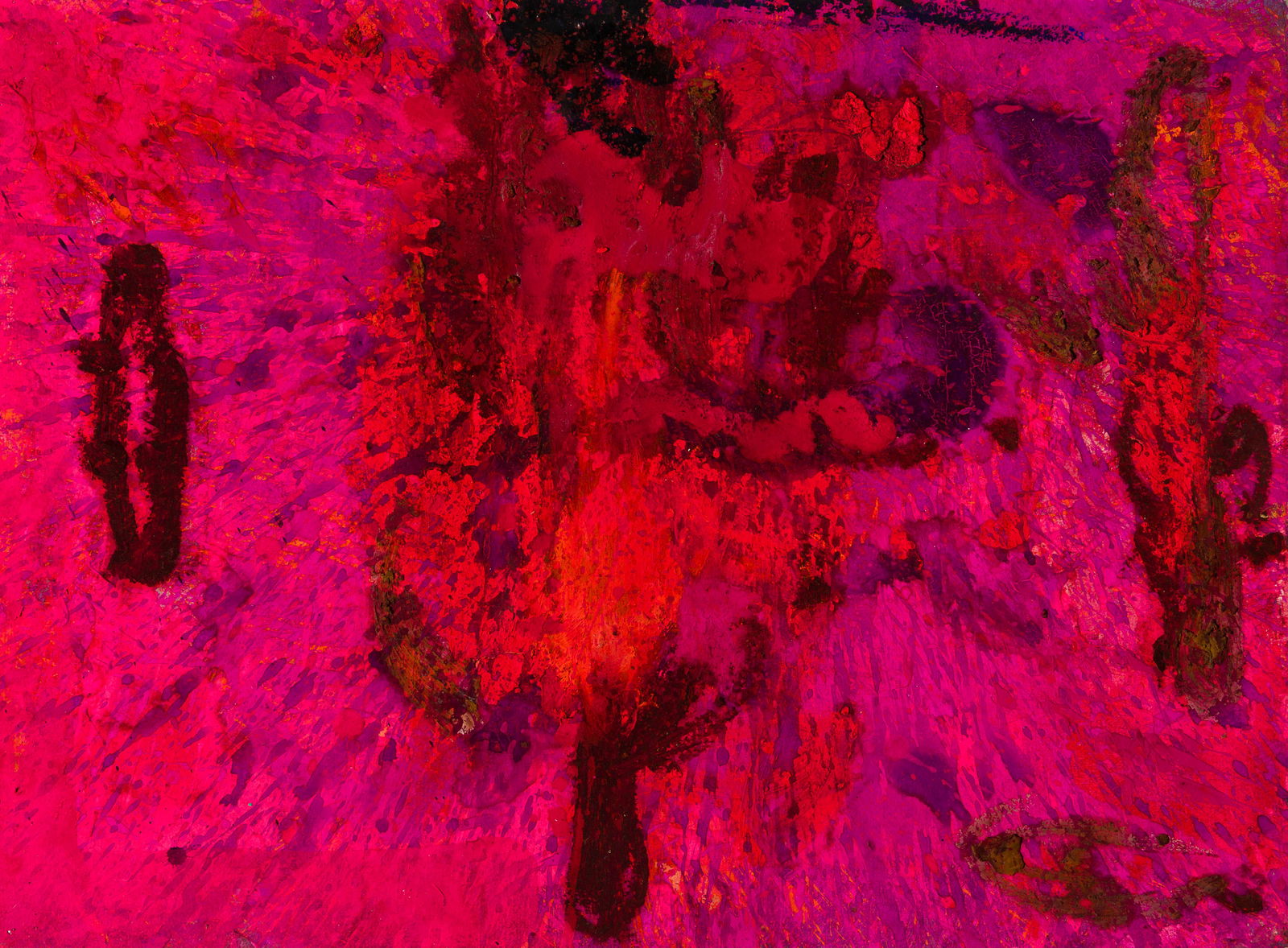 Michael Tracy (Am. 1943-2024), Acrylic and gouache on paper, framed under glass: Michael Tracy (Am. 1943-2024) De Sangre Acrylic and gouache on paper, framed under glass 23" x 31 3/8" actual, 26 5/8" x 34 3/4" framed Provenance: From th