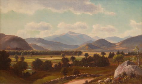 Benjamin Champney (Am. 1817-1907), Conway Meadows, New Hampshire, 1872, Oil on canvas, framed
