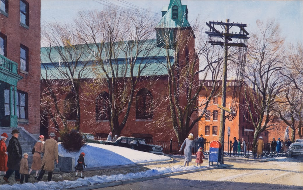 Aiden Lassell Ripley (Am. 1896-1969), Snow at Easter, ca. 1963, Watercolor and graphite on paper, (1 of 7)