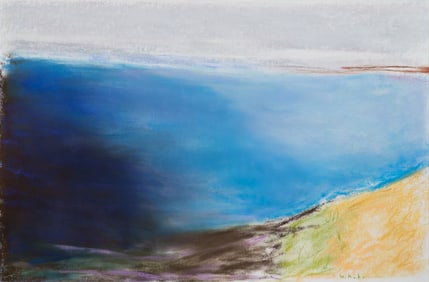 Wolf Kahn (Am. 1927-2020), Quiet Corner, Maine, Pastel on paper, framed under glass