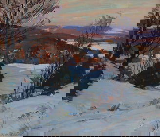 Aldro Thompson Hibbard (Am. 1886-1972), Late Glow, ca.1920s, Oil on canvas on board, framed