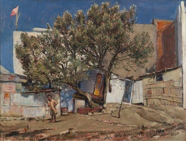 Maurice Grosser (Am. 1903-1986), "Olive Tree", Oil on canvas, framed