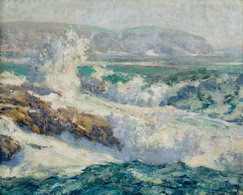 Paul Dougherty (Am. 1877-1947), Seascape, Oil on canvas, framed