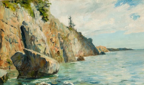 Francis Draper Jr. (Am. 1861-1935), Seascape, Oil on canvas, framed