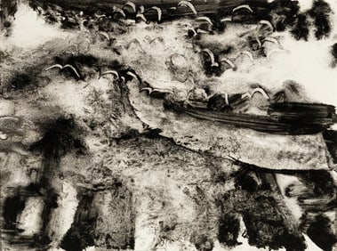 William Thon (Am. 1906-2000), Sea and Gulls, Ink on paper, matted