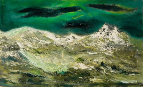 William Thon (Am. 1906-2000), "Turbulent Sea", Oil on masonite, framed