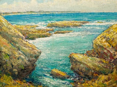 Cullen Yates (Am. 1866-1945), Maine Coast, Oil on canvas, framed