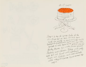 Andy Warhol (Am. 1928-1987), A + P Surprise, Wild Raspberries, 1959, Offset lithograph with hand