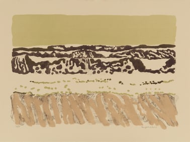 Fairfield Porter (Am. 1907-1975), Ocean I, 1973, Color lithograph, framed under glass