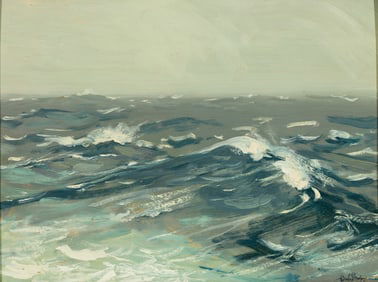 Hermann Dudley Murphy (Am. 1867-1945), "The Gulf Stream" 1923, Oil on panel, framed