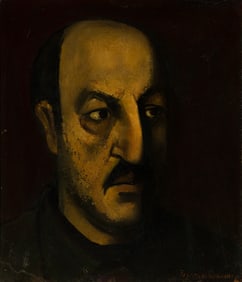 Joseph De Martini (Am. 1896-1984), Portrait of Jean Liberte, c. 1935, Oil on paper laid to board,