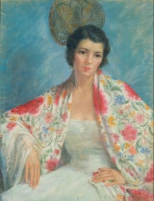 Philip Leslie Hale (Am. 1865-1931), Lillian Westcott Hale, Pastel on paper laid to canvas, framed