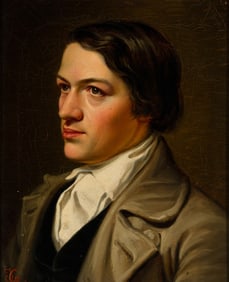 Jaroslav ?ermák (Czech 1831-1878), Portrait of Robert Schumann, Prague, 1848, Oil on canvas,