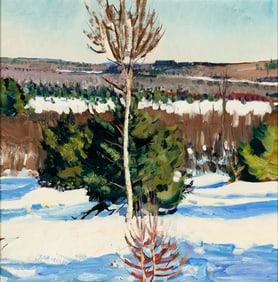 Chris Huntington (Am. b. 1938), "Above Bean Road" Mt. V., 1970, Oil on panel, framed