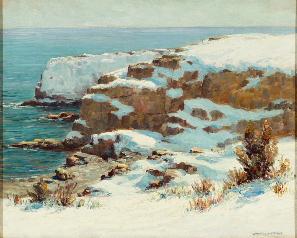 John Calvin Stevens (Am. 1855-1940), "The Headland" 1916, Oil on canvas, framed (1 of 6)