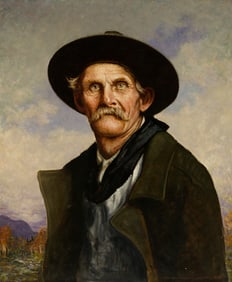 Vivien Milner Akers (Am. 1886-1966), "Herbert Henry Hosmer" 1949, Oil on canvas, framed in original