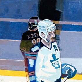 John Laurent (Am. 1921-2005), "Nordique" 1986, Acrylic on panel, framed