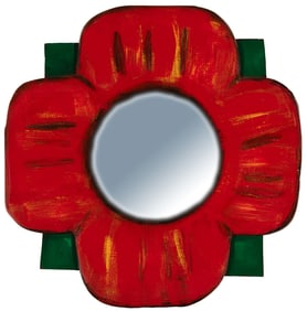 Philip Barter (Am. 1939-2024), Blossom Mirror, Acrylic on wooden mirror frame