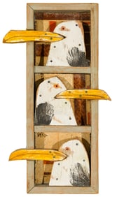 Mike Stiler (Am. b. 1946), The Three Amigos, Acrylic on wood construction