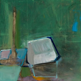 Connie Hayes (Am. 20th/21st Century), In the Studio, 1979, Oil on panel, framed