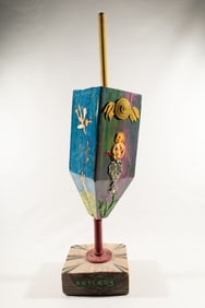 John Kimball (Am. 1928-2021), Buoy, Wood, metal and enamel